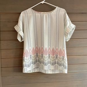 Classy, short sleeve Le Lis silk shirt. Size S